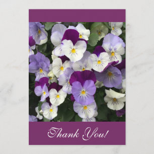 Danke, - Stiefmütterchen zu kardieren Dankeskarte