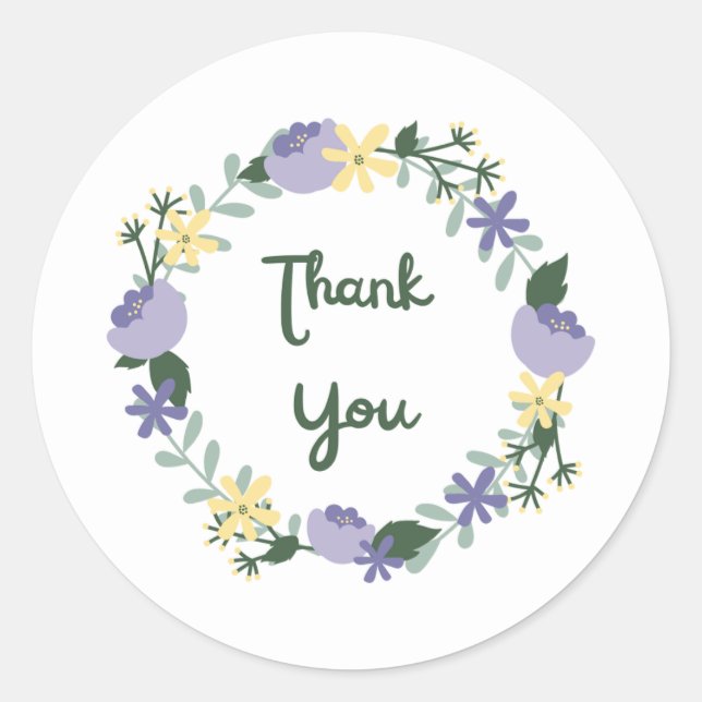 Danke Stikers Runder Aufkleber (Vorderseite)