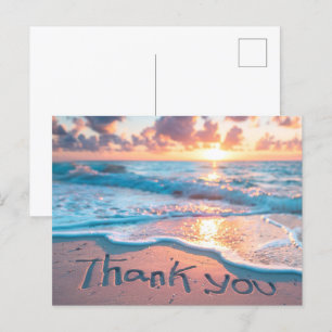 Danke Strand Sand Schrift Postkarte