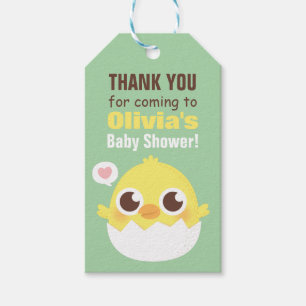 Danke Süße Küken Ei Baby Shower Geschenkanhänger
