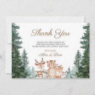 Danke Süßer Wald Bär Baby Shower Karte