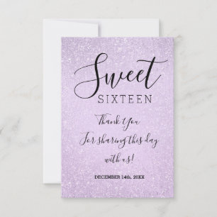 Danke Sweet 16 Geburtstag Lavender Glitzer Paint