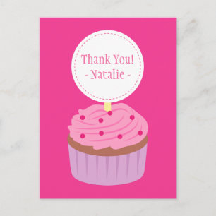Danke, Sweet Cupcake, Pink. Postkarte