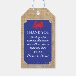 Danke Tags Crab Boil Beach Blue Wedding Geschenkanhänger