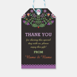 Danke Tags Fiesta Mexican Print Lila Wedding Geschenkanhänger
