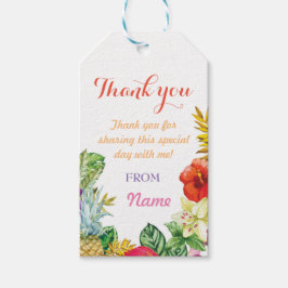 Danke Tags Gefallen Aloha Tiki Luau Pineaple Geschenkanhänger