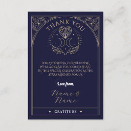 Danke Tarot Moon Crystals Hearts Wedding Cards Begleitkarte