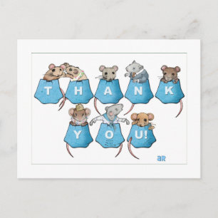 Danke-Taschenmäuse-Postkarte Postkarte