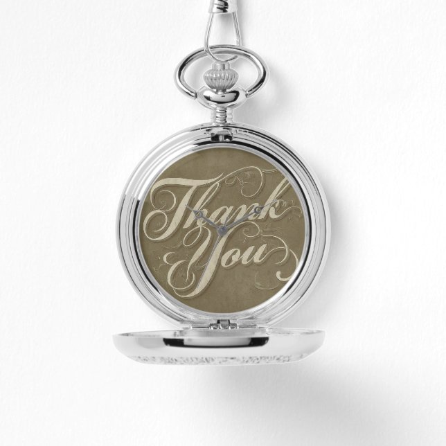 Danke, Taschenuhr Armbanduhr (Vorderseite)
