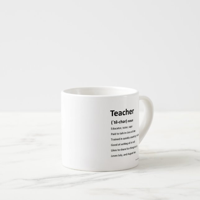 Danke Tasse für einen Lehrer (Vorderseite Rechts)