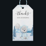 Danke Teddy Bear Christmas Winter Geschenkanhänger<br><div class="desc">Dieses Design kann in dem Bereich personalisiert werden, der durch das Ändern des Fotos und/oder Textes zur Verfügung gestellt wird. Sie können auch angepasst werden, indem Sie auf Vorlage personalisieren klicken und dann auf die Schaltfläche klicken, um weitere Optionen anzupassen, um die Hintergrundfarbe zu löschen oder zu ändern, Text hinzuzufügen,...</div>