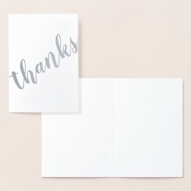 Danke Tilted Brushstroke Modern Calligraphy Folienkarte (Anzeige)