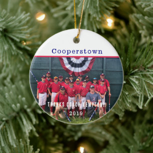 Danke Trainer – Cooperstown Andenken Teamfoto Keramik Ornament