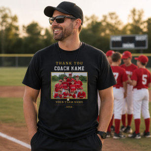 Danke Trainer Foto Team Sportgeschenk T-Shirt