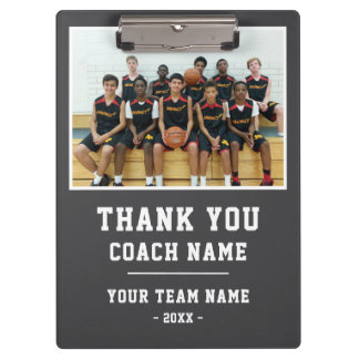 Danke Trainer Karte Team Name Foto Klemmbrett