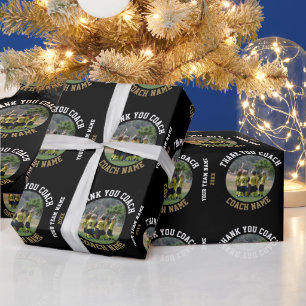 Danke Trainer Team Name Foto Geschenkpapier