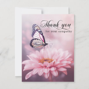 Danke Trauer Schmetterling Blume Rosa Foto