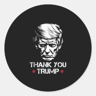 Danke Trump 3 Runder Aufkleber