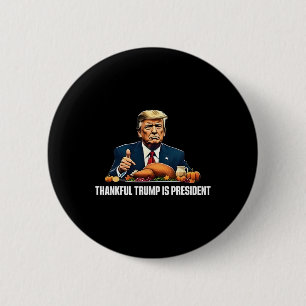 Danke Trump ist Präsident Erntedank Button