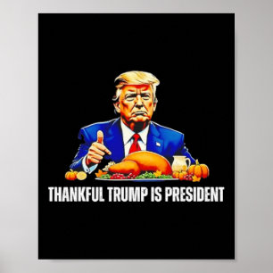 Danke Trump ist Präsident Erntedank Funny Poster