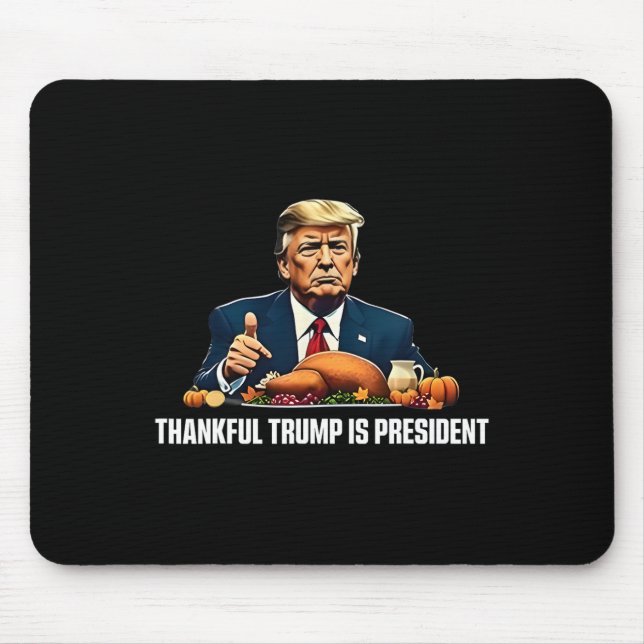 Danke Trump ist Präsident Erntedank Mousepad (Vorne)