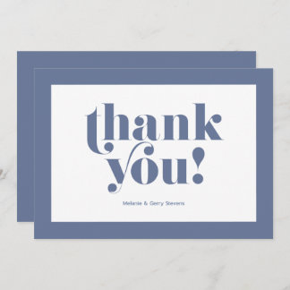 Danke Typografie, blau auf weiß