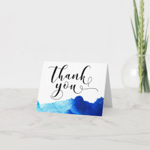 Danke Typografie Wedding Blue Watercolor