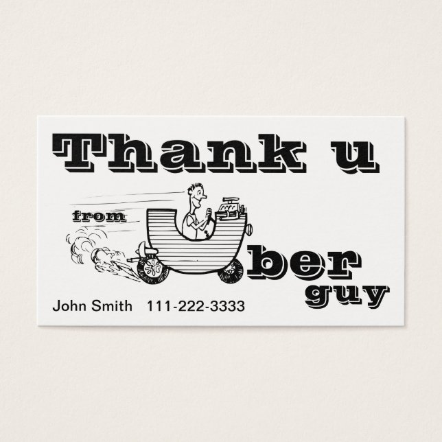 Danke U - von Uber Typ (Vorderseite)