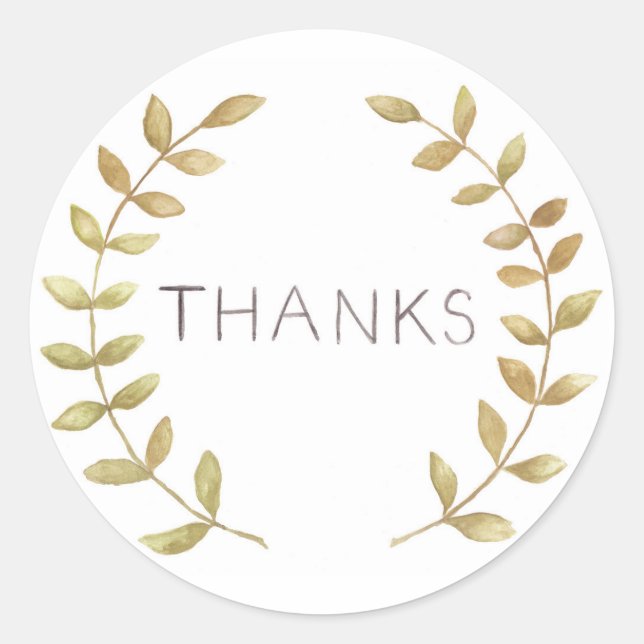 Danke Umschlag Aufkleber (Vorderseite)