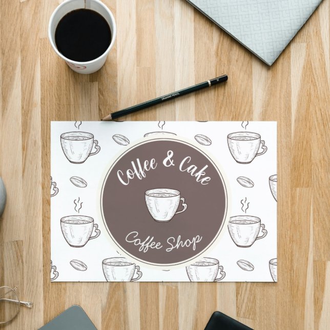 Danke und Logo-Karte für kleines Café Begleitkarte (Von Creator hochgeladen)