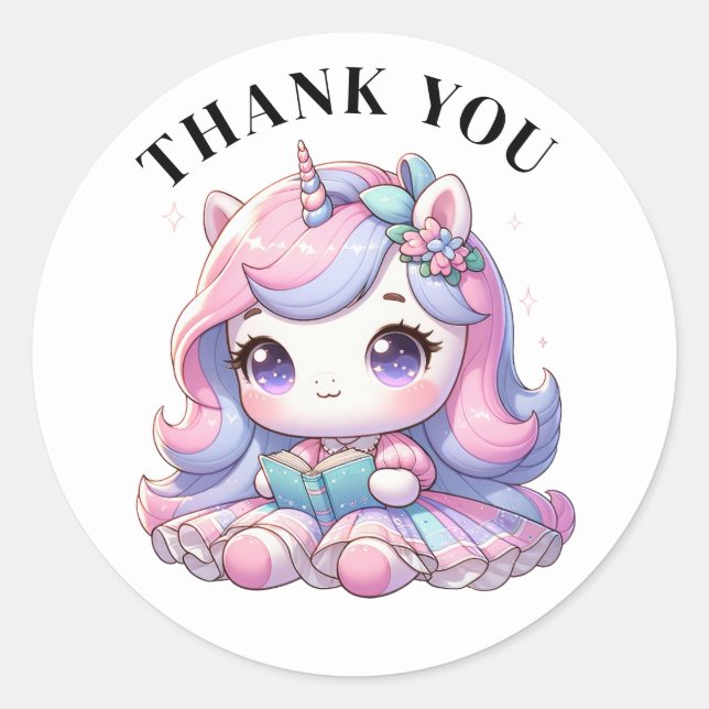 Danke, Unicorn Stickers (Vorderseite)