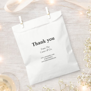 Danke Unternehmen Name von Website Social Emails Geschenktütchen