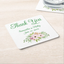 Danke Untersetzer Gastgeschenk Hochzeit grüner Bau