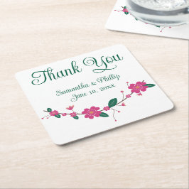 Danke Untersetzer Gastgeschenk Hochzeit grüner Bau