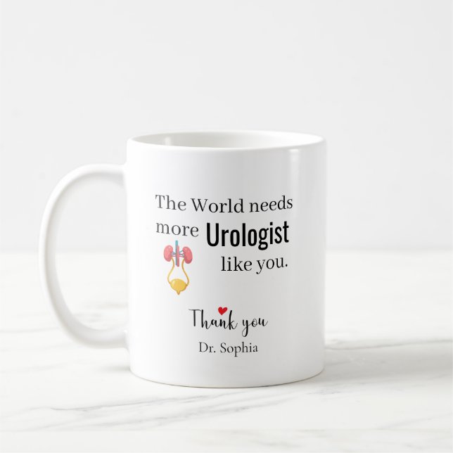 Danke Urologe Benutzerdefinierter Name Kaffeetasse (Links)