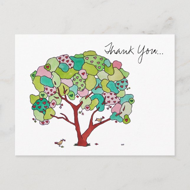 Danke Valentine Postkarte (Vorderseite)