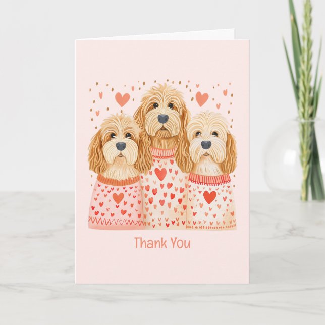 Danke Valentines Goldendoodle Hunde (Vorderseite)