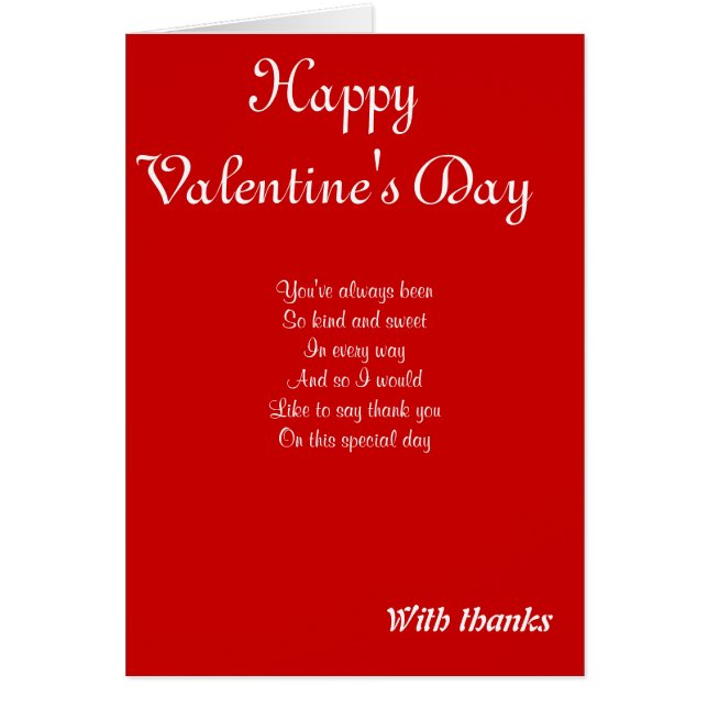 Danke Valentinstag (Vorne)