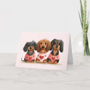 Danke Valentinstag Dackel Hunde