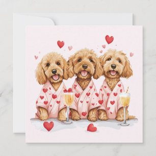 Danke Valentinstag Goldendoodle Hunde