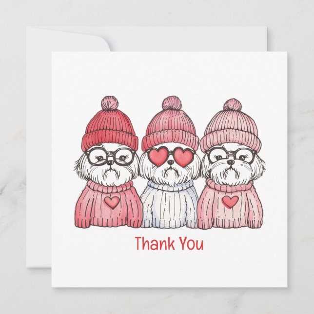 Danke Valentinstag Shih Tzu Hogs (Vorderseite)