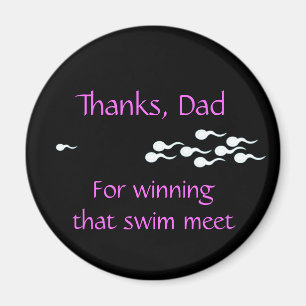Danke, Vater...für den Sieg bei diesem Swim-Treffe Magnet