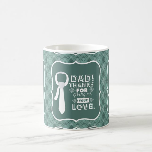 Danke Vater für Ihre bedingungslose Liebe Kaffeetasse (Mittel)