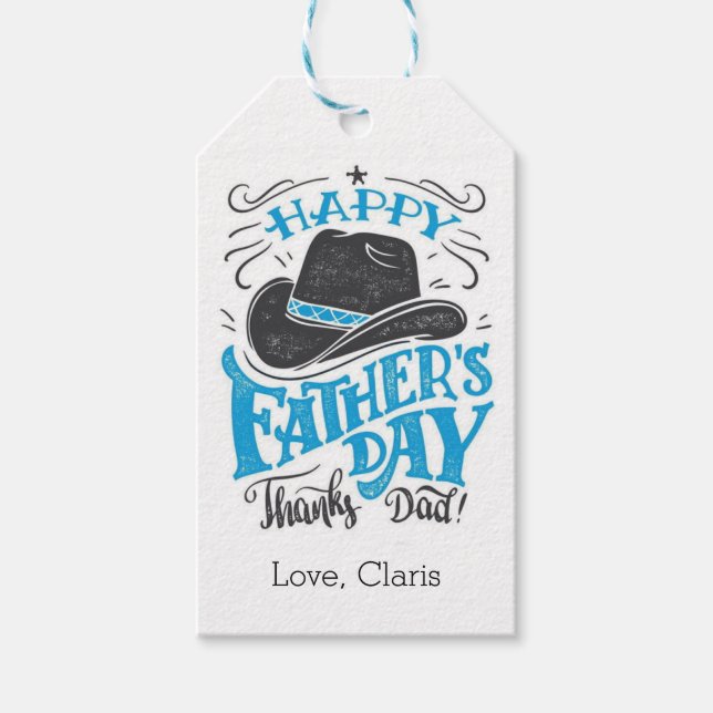 Danke Vater Vatertag-Tag Geschenkanhänger (Vorderseite)