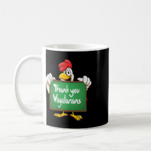 Danke Vegetarier Süße Glückliche Hühner Cartoons Kaffeetasse