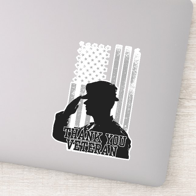 Danke Veteran Aufkleber (Detail)