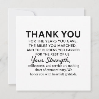 Danke Veteran Karte