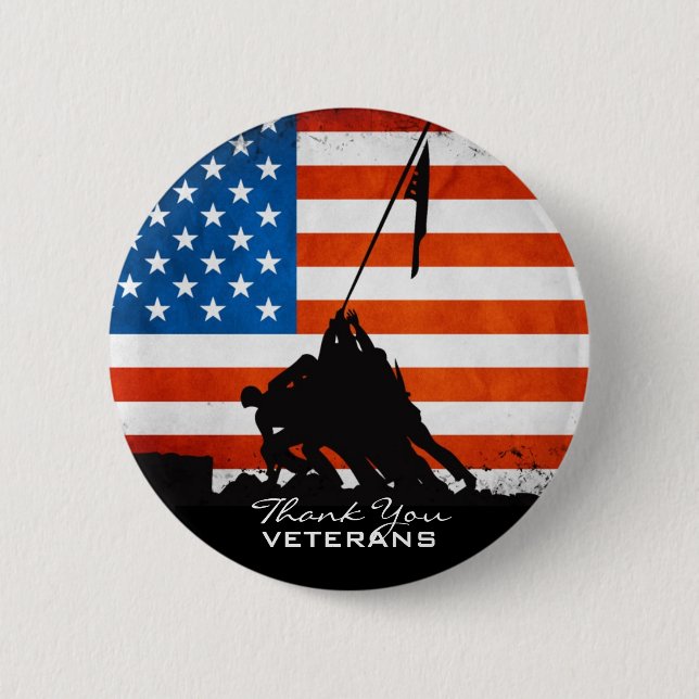 Danke Veterane Button (Vorderseite)