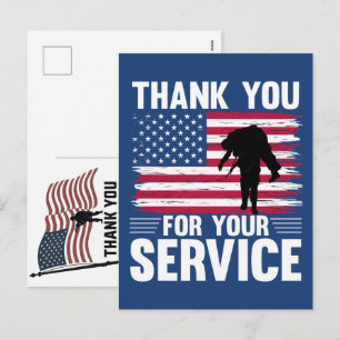 Danke Veteranen Amerikanische Flagge Memorial Day Feiertagspostkarte