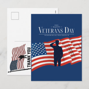 Danke Veteranen Amerikanische Flagge Memorial Day Feiertagspostkarte